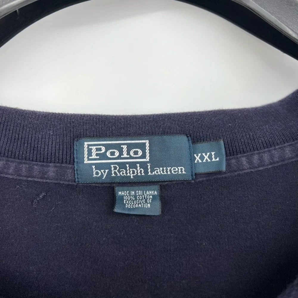 Polo Ralph Lauren Sz XXL‎ Navy Long Sleeve Polo Shirt